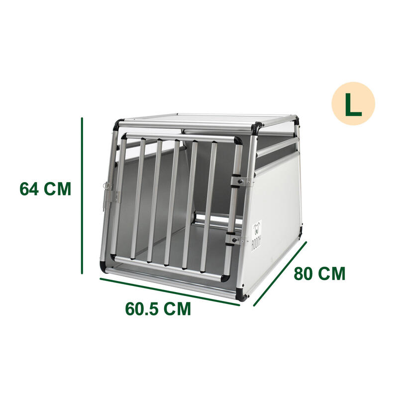 Autotransportkrat voor hond ronde aluminium buis grote maat 80x60,5x64