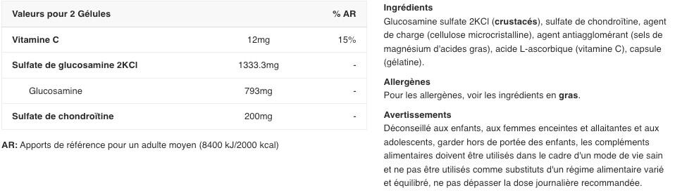 Glucosamine - Glucosamine Plus - 60 Gélules 2/3