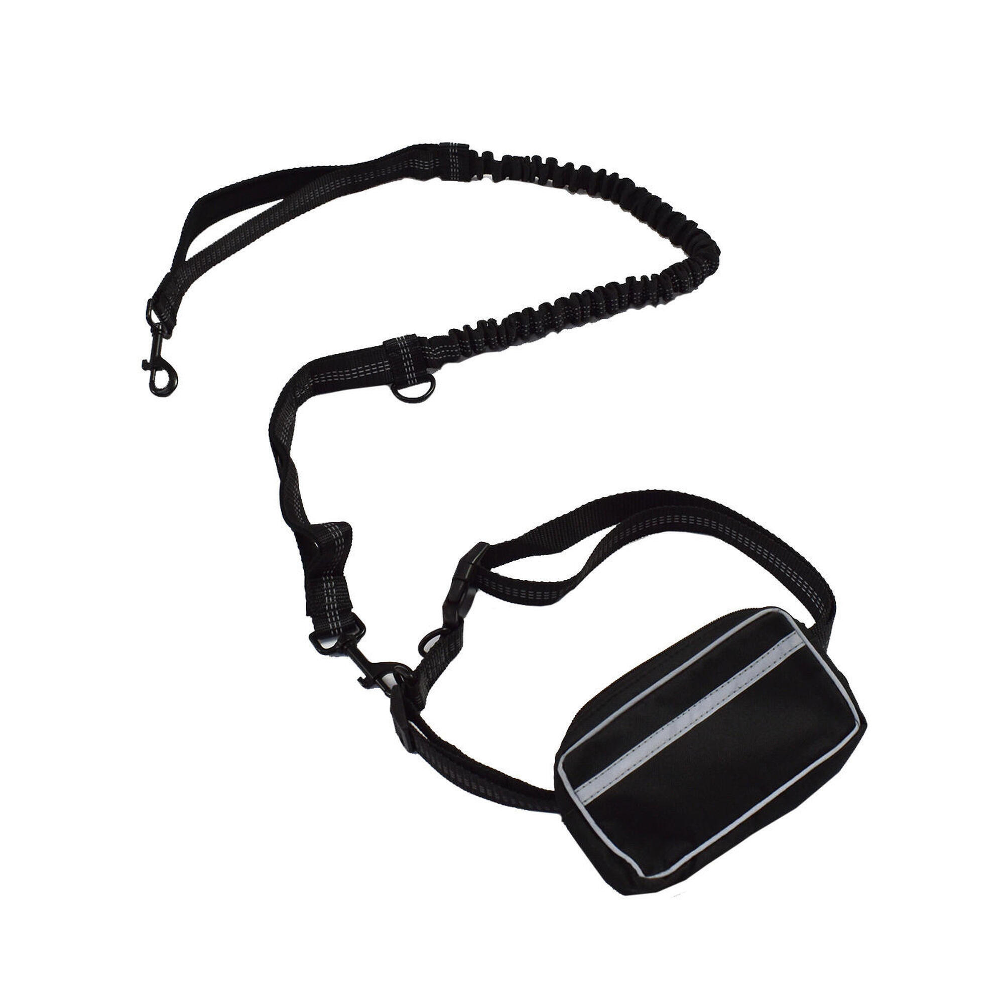 Roony - Ceinture De Course Avec Chien Type "canicross" Avec Sacoche Amovible - Laisse - Noir - No Size - Decathlon