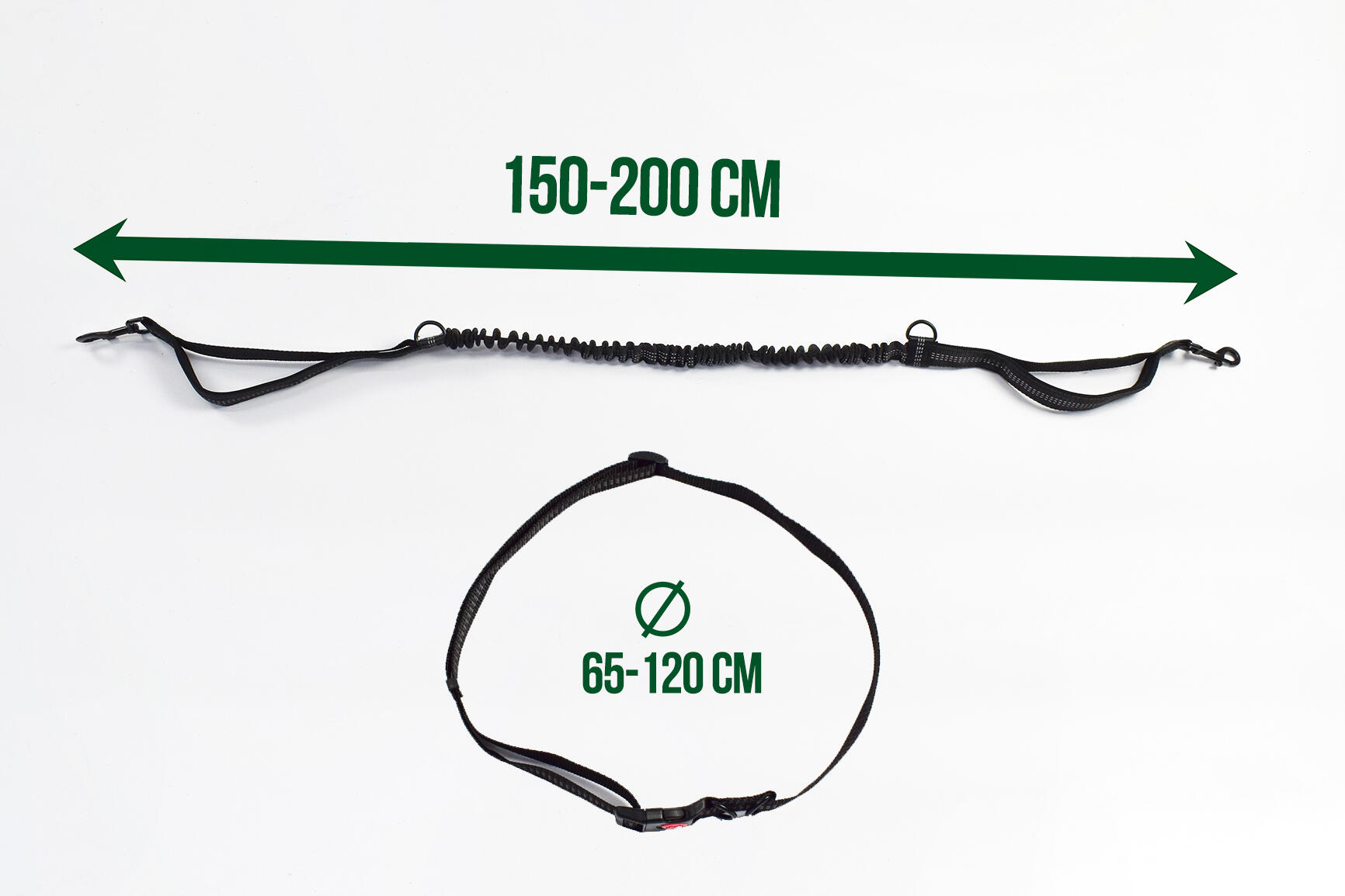 Running belt with dog "canicross" type with removable bag 2/7