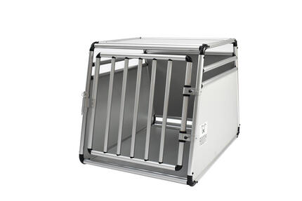 Cage de transport voiture pour chien tube alu rond taille medium 68x54x50