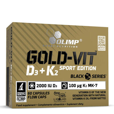 Vitamine d - gold vit d3+k2 sport edition (60 capsules)