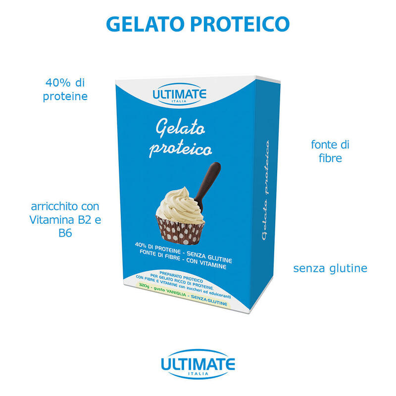 Integratore alimentare - GELATO PROTEICO VANIGLIA - 320g