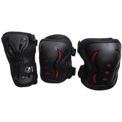 SFR Essentials Triple Pad Set Schwarz (Junior)