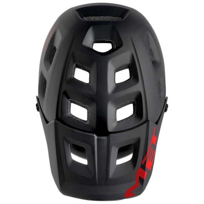 Casco Ciclismo Mtb Met Terranova Negro-Rojo