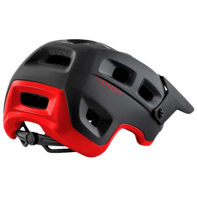 Casco Ciclismo Mtb Met Terranova Negro-Rojo