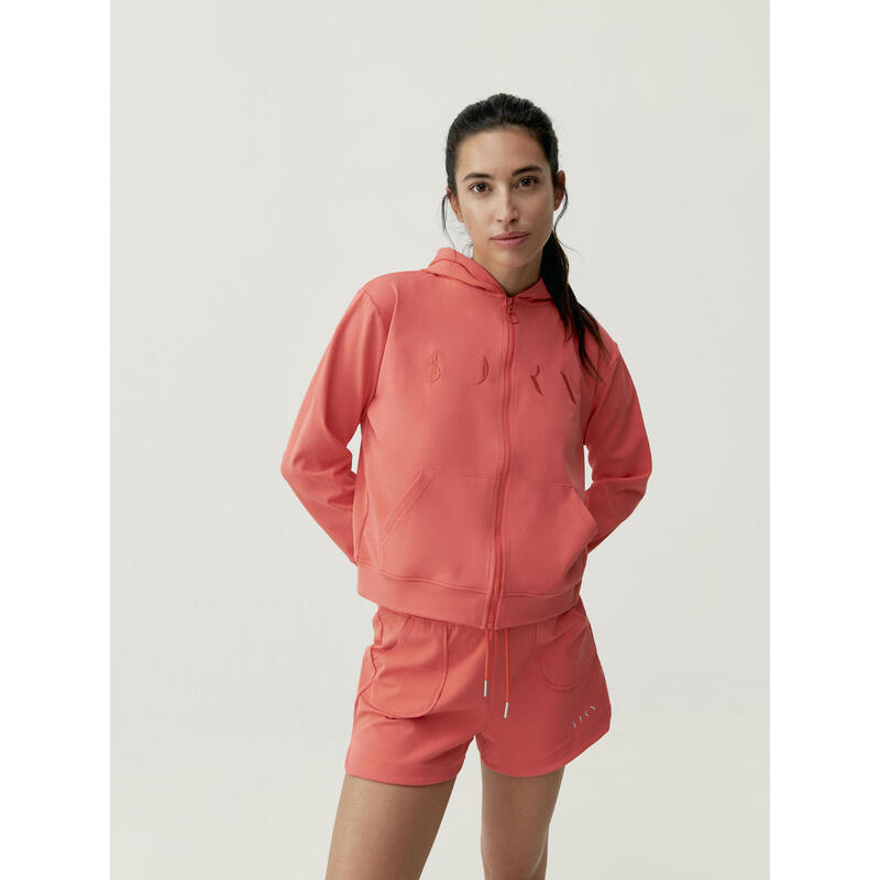 Sudadera Tejido Polar Relajación Yoga Mujer Rosa Jaspeado - Decathlon