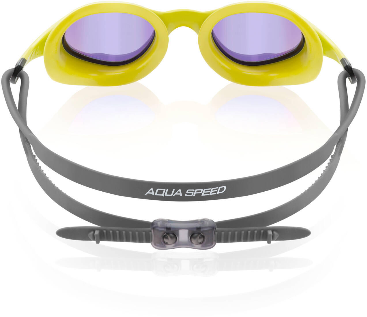 Aqua Speed ​​Vortex Mirror Schwimmbrille mit Etui, Gelb 5/6