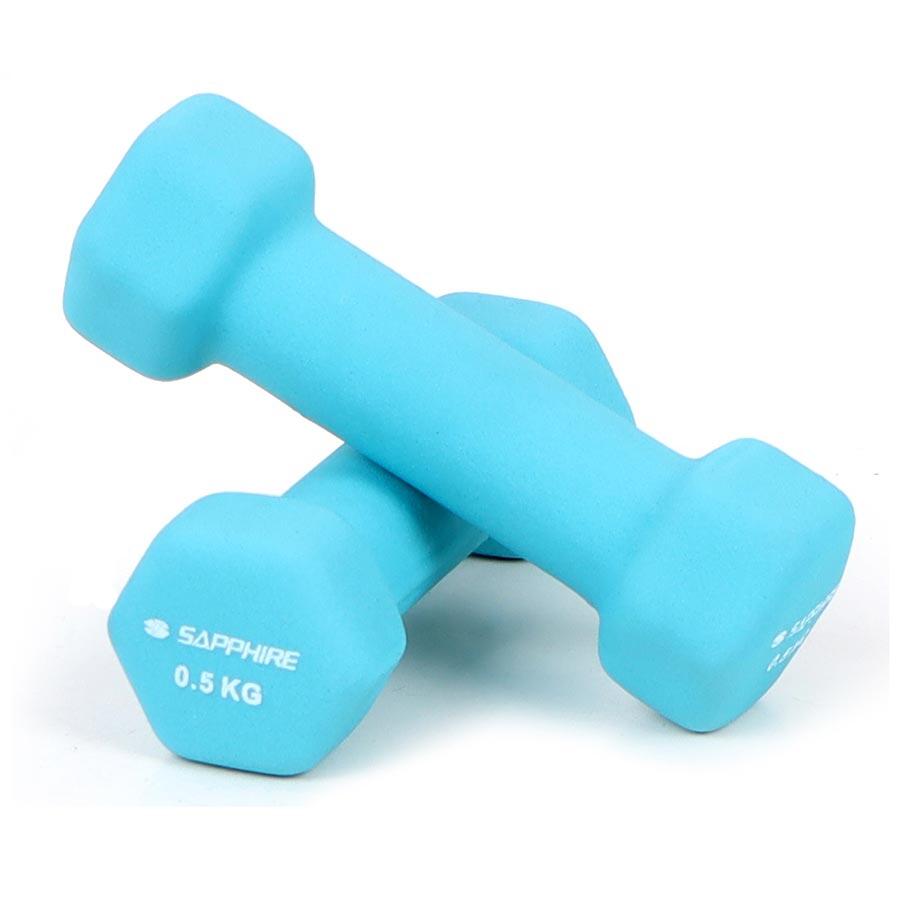 Zestaw hantelek fitness Sapphire SG-210 6KG na stojaku 3/7