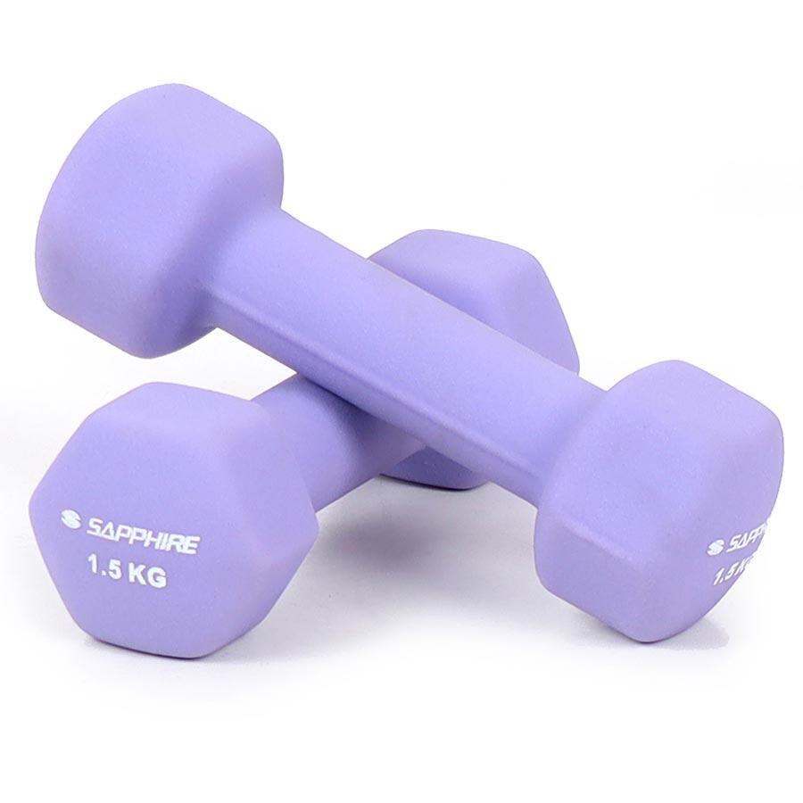 Zestaw hantelek fitness Sapphire SG-210 6KG na stojaku 5/7