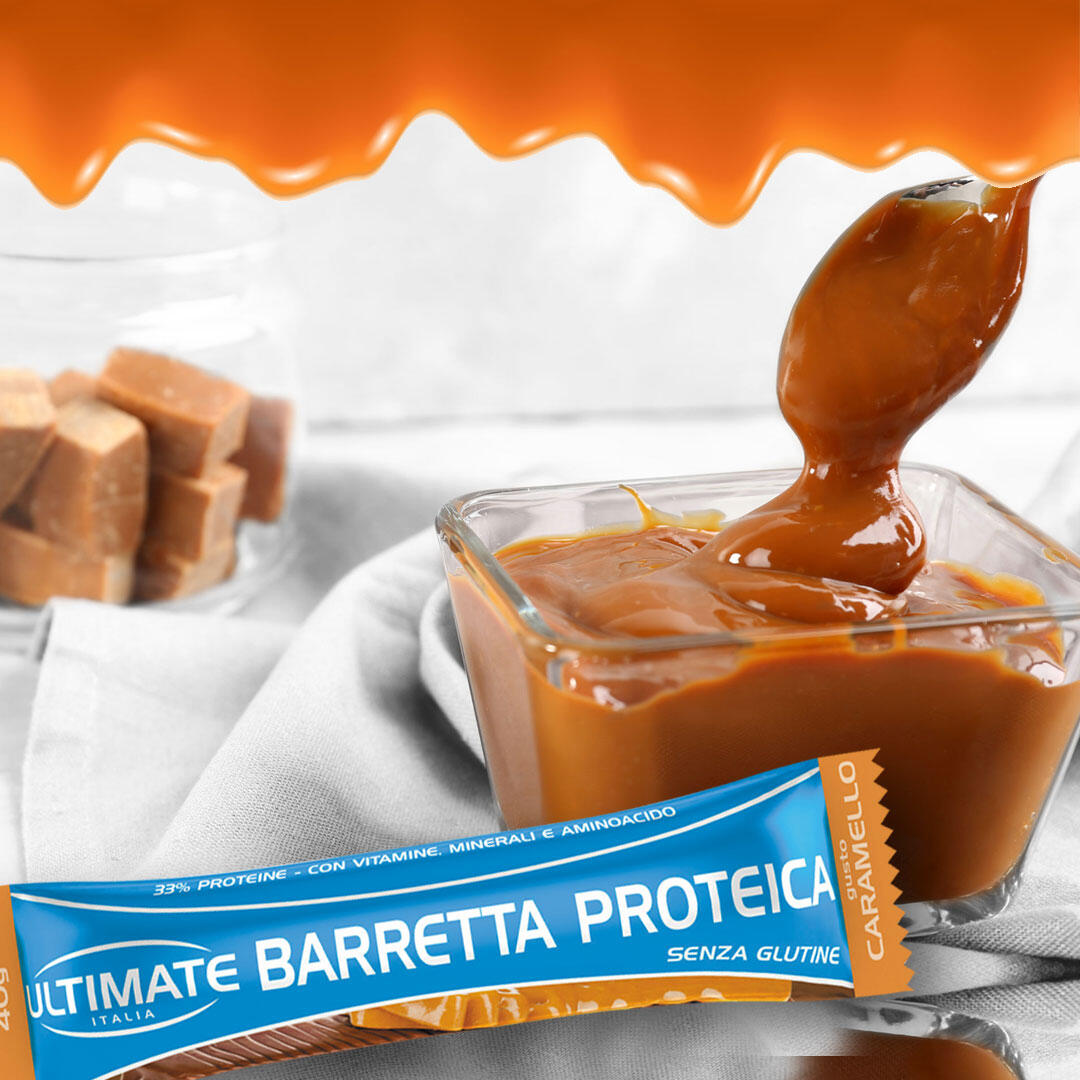 Integratore alimentare - BARRETTA PROTEICA CARAMELLO - 40g 5/6