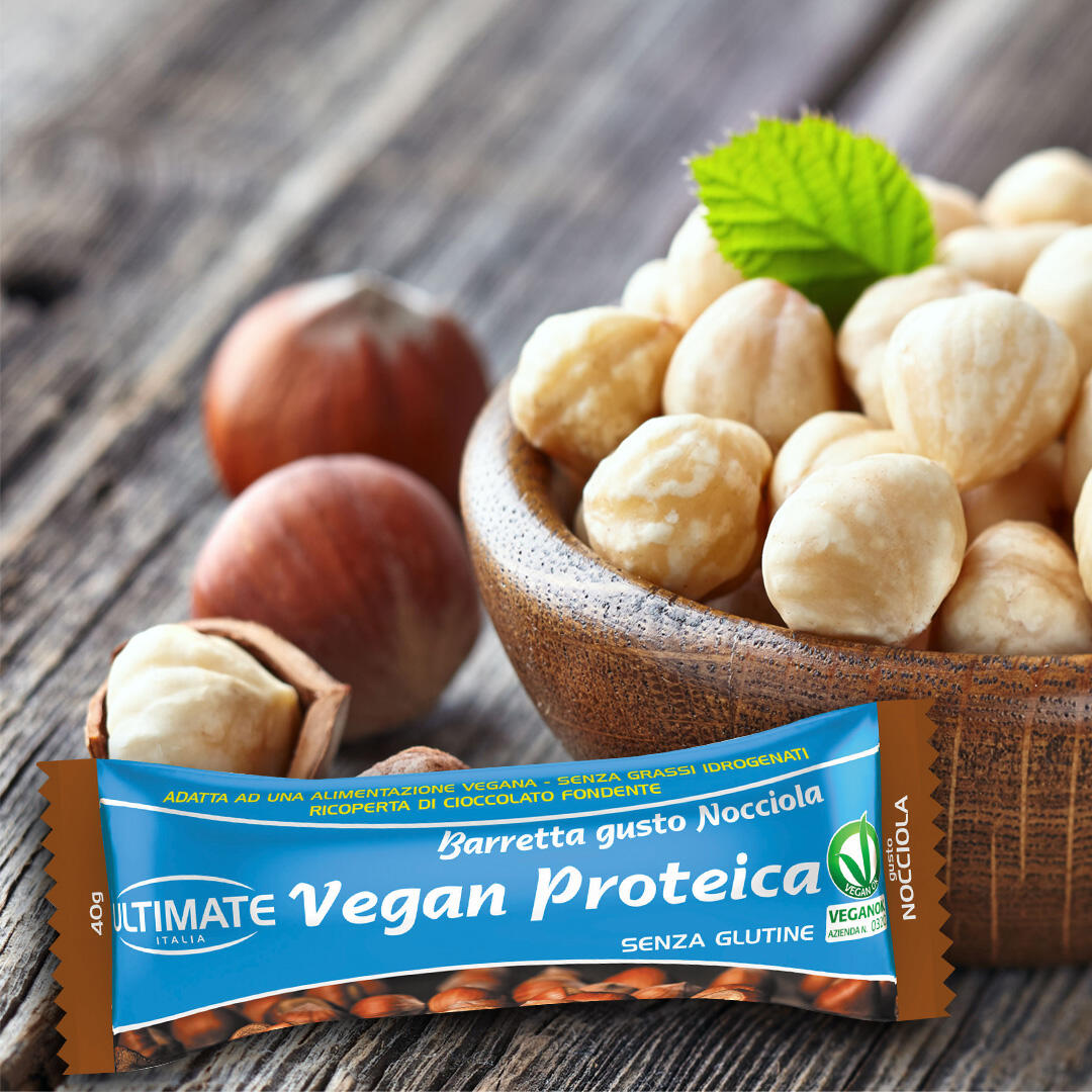 Integratore alimentare - VEGAN PROTEIN BAR NOCCIOLA - 40g 5/6