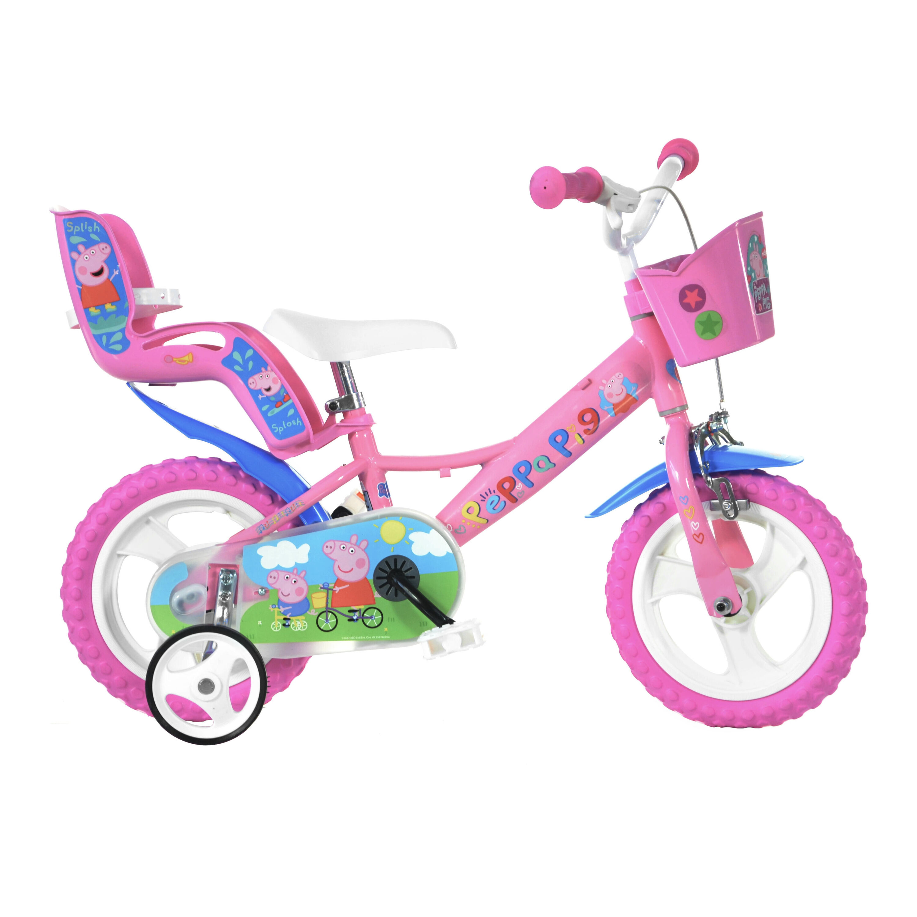DINO BIKES Peppa Pig 12" Bikes with Removable Stabilisers