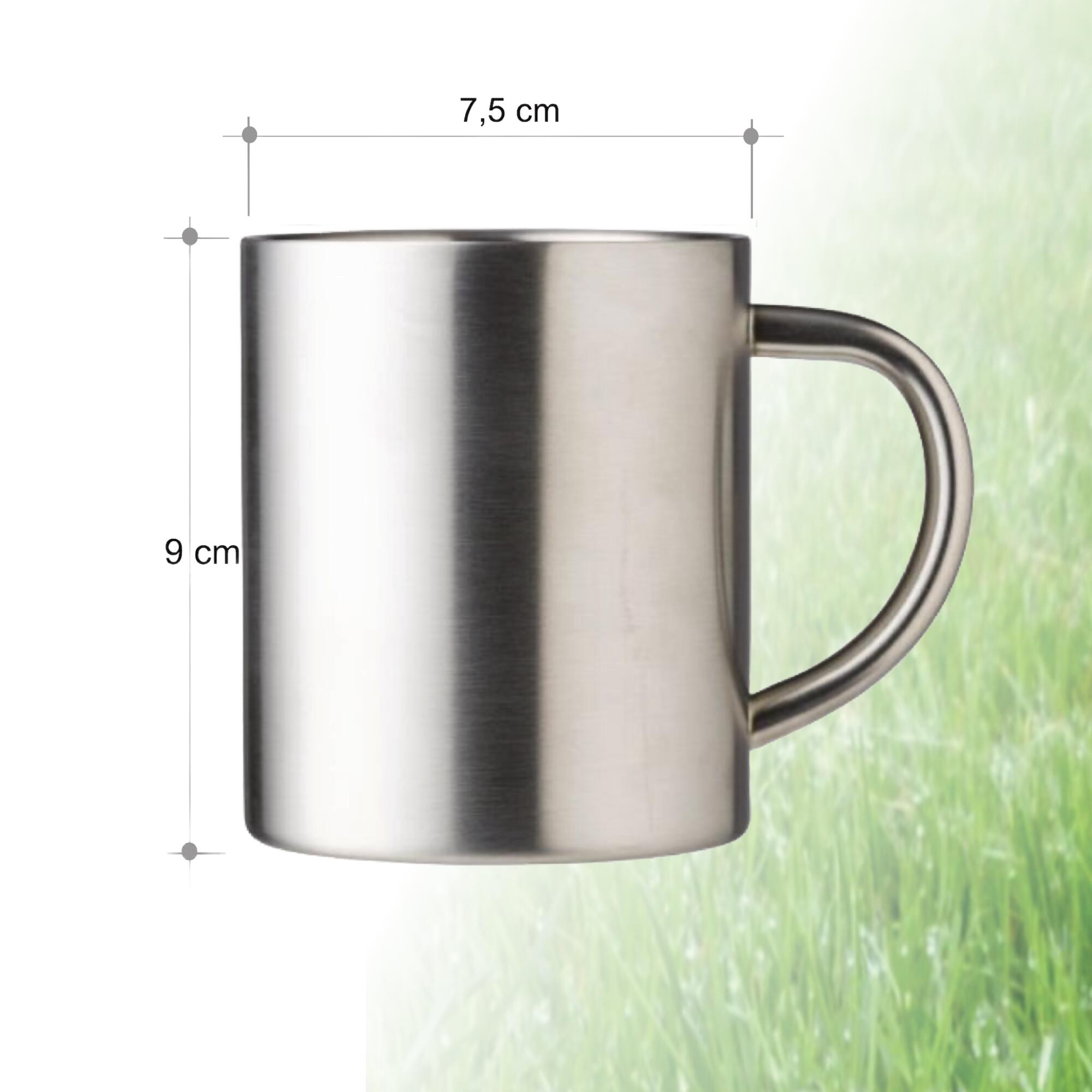 Edelstahl Becher Trinkbecher Doppelwandig 300 ml Camping Trekking Kaffee Tasse 4/7