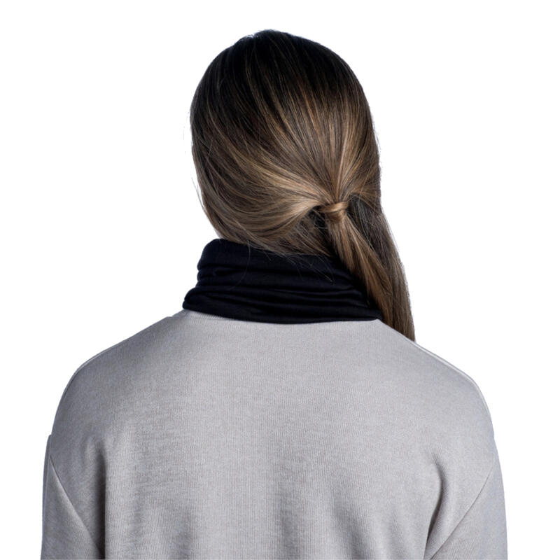 Uniszex nyakmelegítők, Buff Merino Lightweight Tube Scarf, fekete