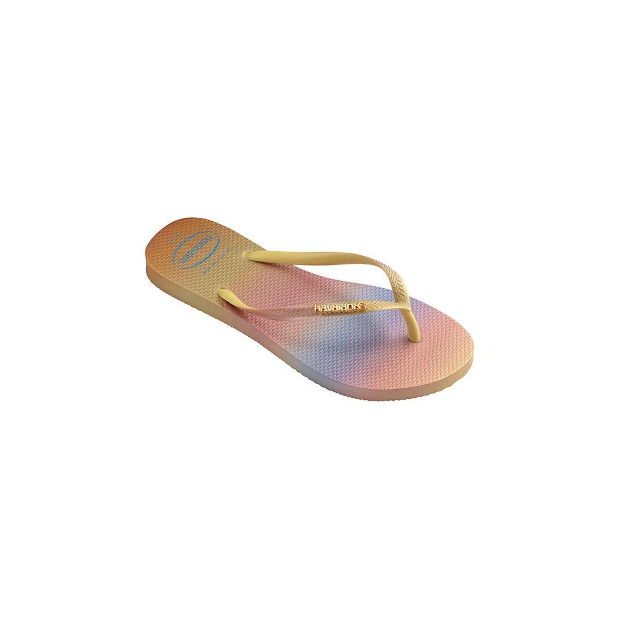 Chanclas Mujer de playa Havaianas SLIM GRADIENT SUNSET Dorado