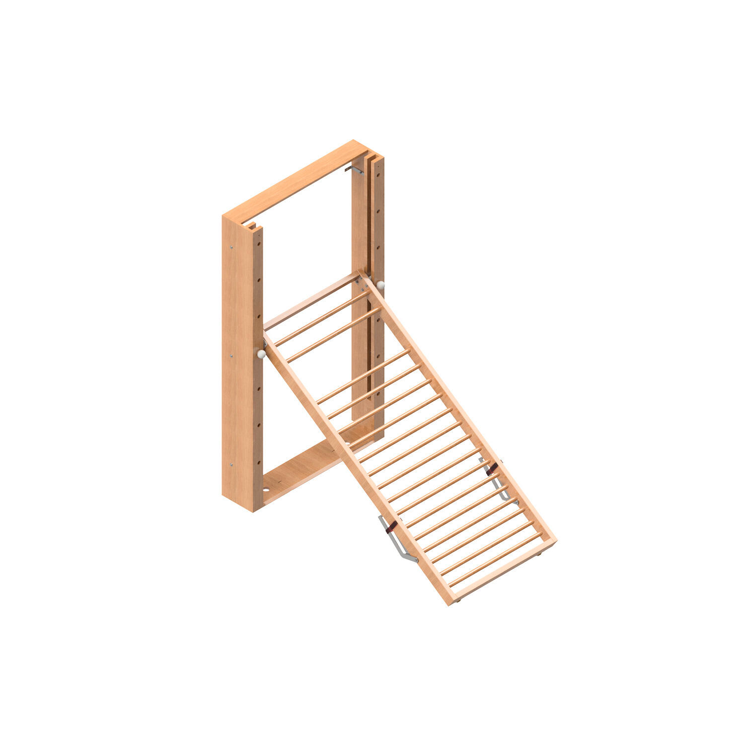 Klapp-Turnwand TuWa Sprossenwand Incline Ohne Fallschutzmatten Turnen 2/5