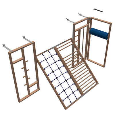 Turnwand-Kombination TuWa Kletterwand 5 Ohne Fallschutzmatten Turnen