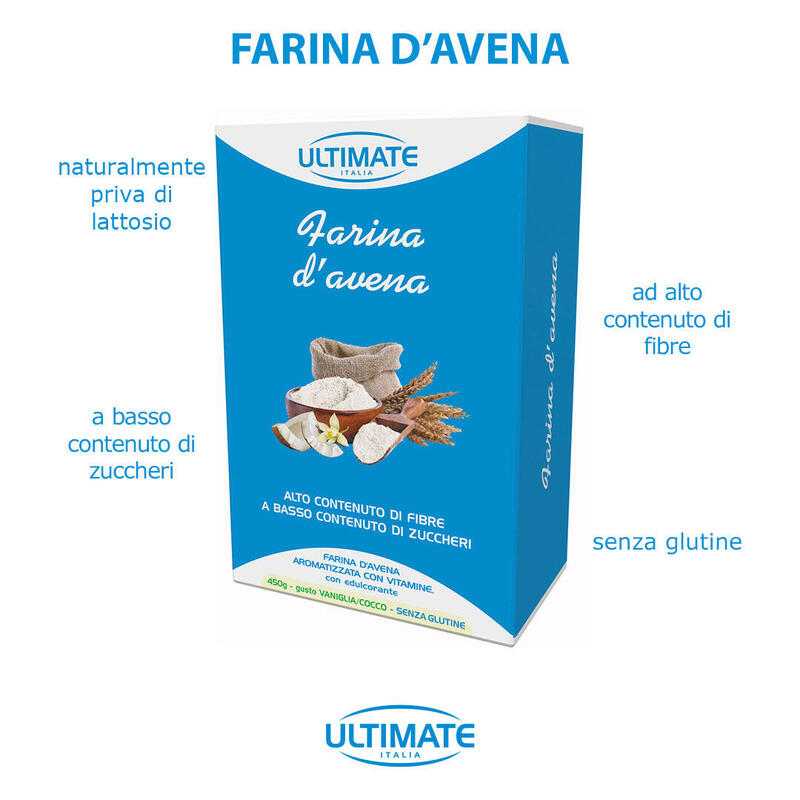 Alimento - FARINA D'AVENA VANIGLIA E COCCO - 450g