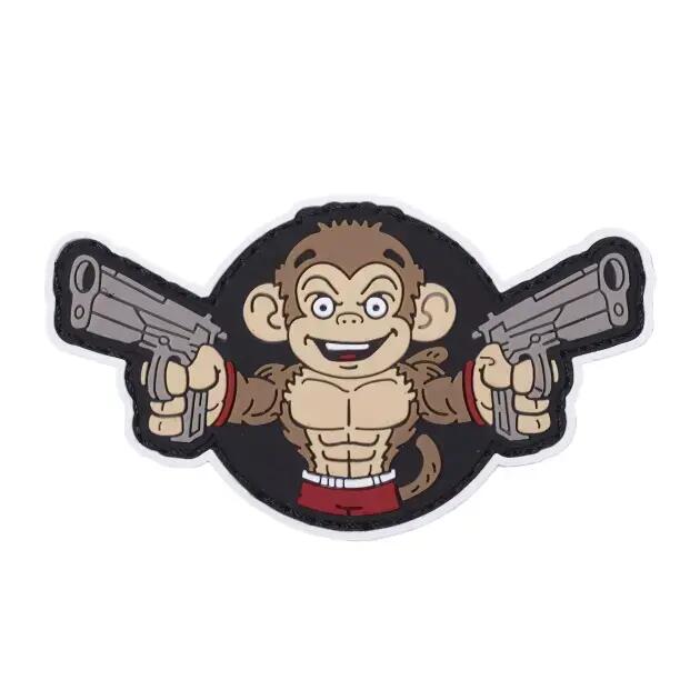 Monkey with Pistols Velcro Patch Elitex Training