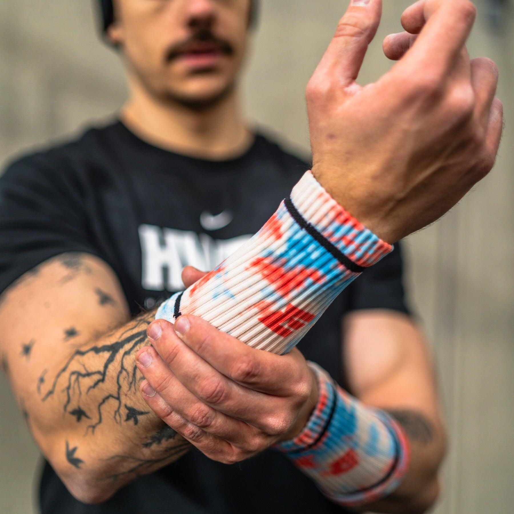 Elitex Training Wristband Nebulosa laranja Sweat Wristband Cross Training 5/6