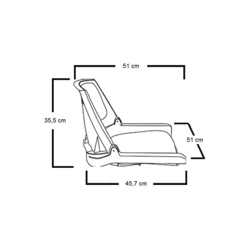SIÈGE PILOTE RABATTABLE COUSSIN GRIS 7/7