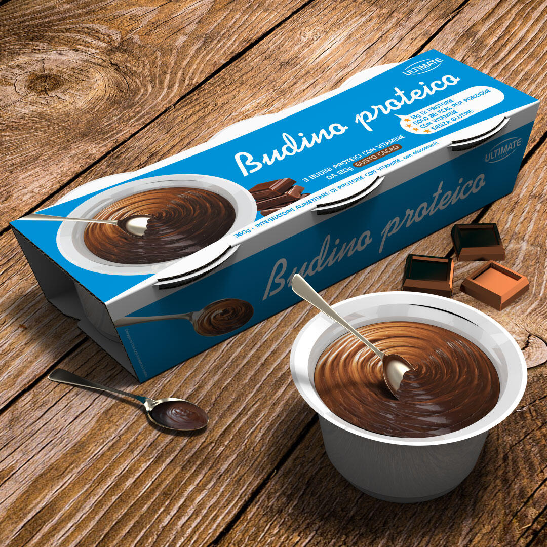 InIntegratore alimentare - BUDINO PROTEICO CACAO - 3 pz da 120g 5/5