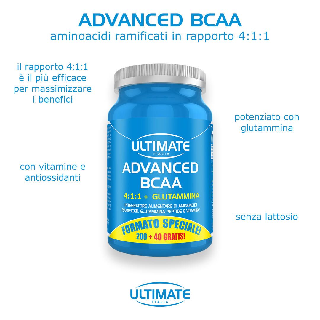 Integratore alimentare - ADVANCED BCAA - 240 cpr 6/7