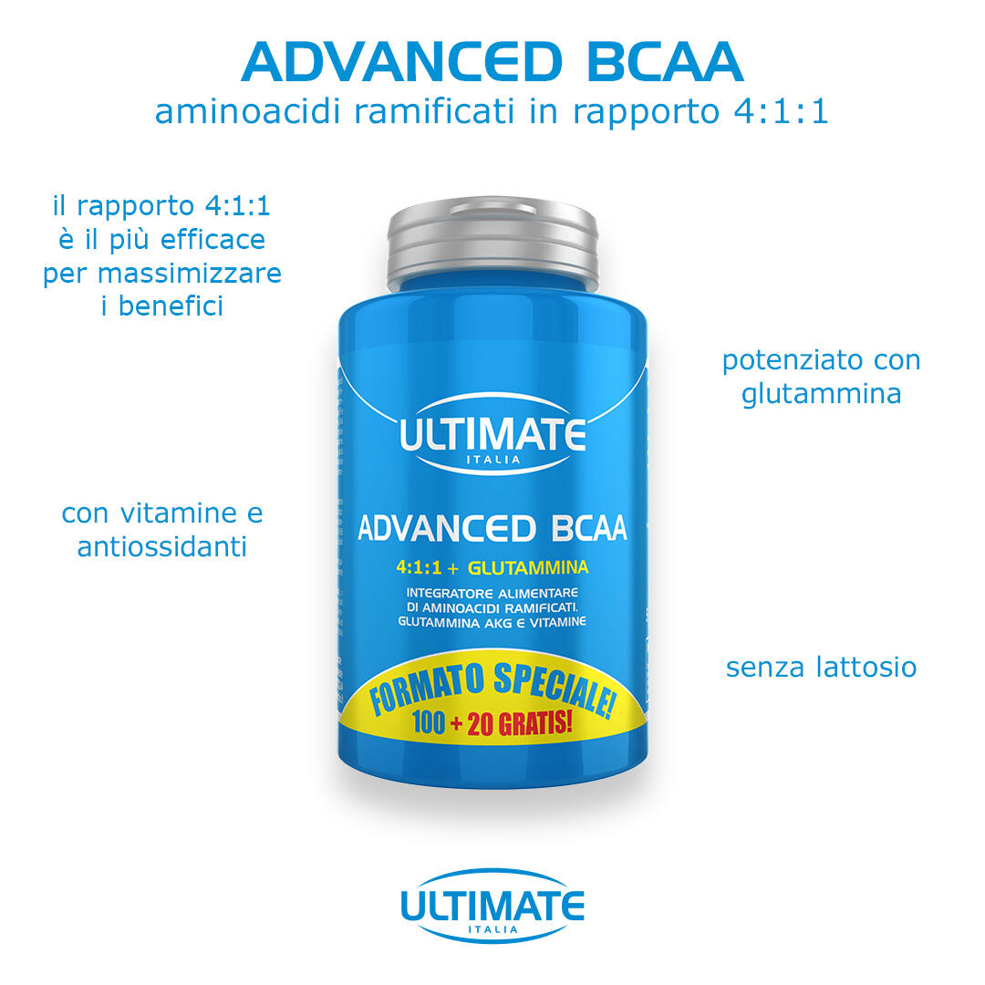 Integratore alimentare - ADVANCED BCAA - 120 cpr 6/7