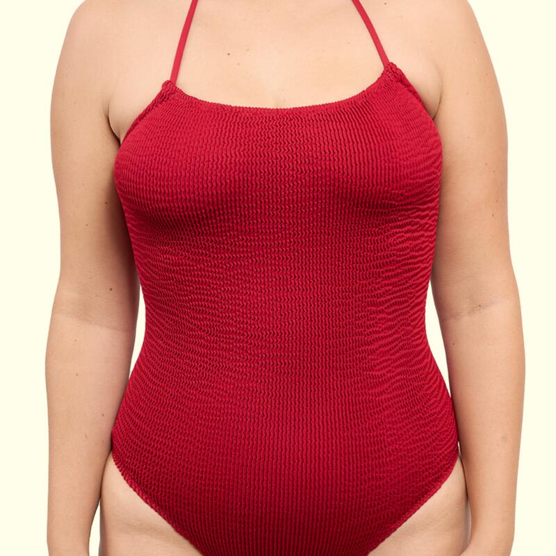 Bañador Mujer Calamoon Slim Rojo Granate Talla Única