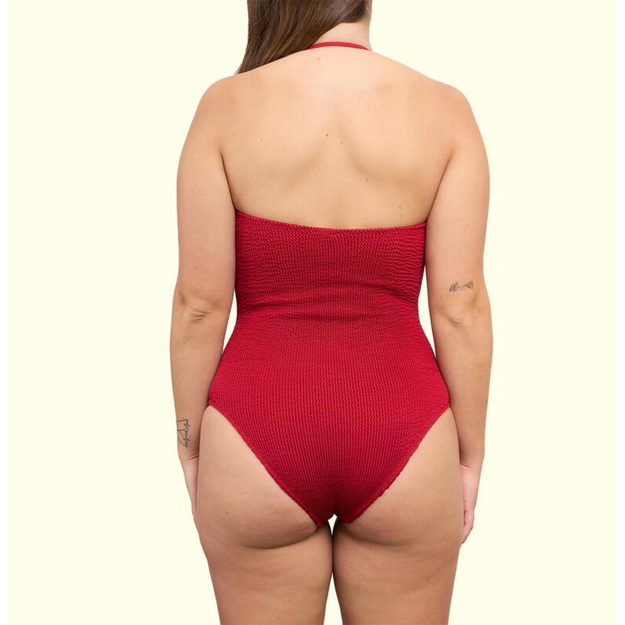 Bañador Mujer Calamoon Slim Rojo Granate Talla Única