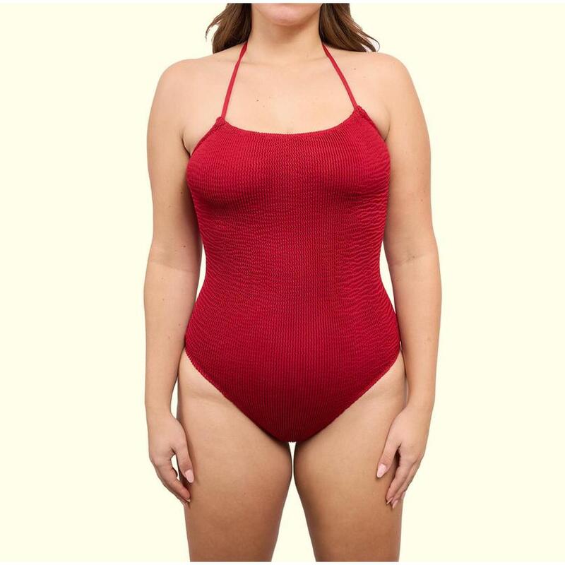 Bañador Mujer Calamoon Slim Rojo Granate Talla Única