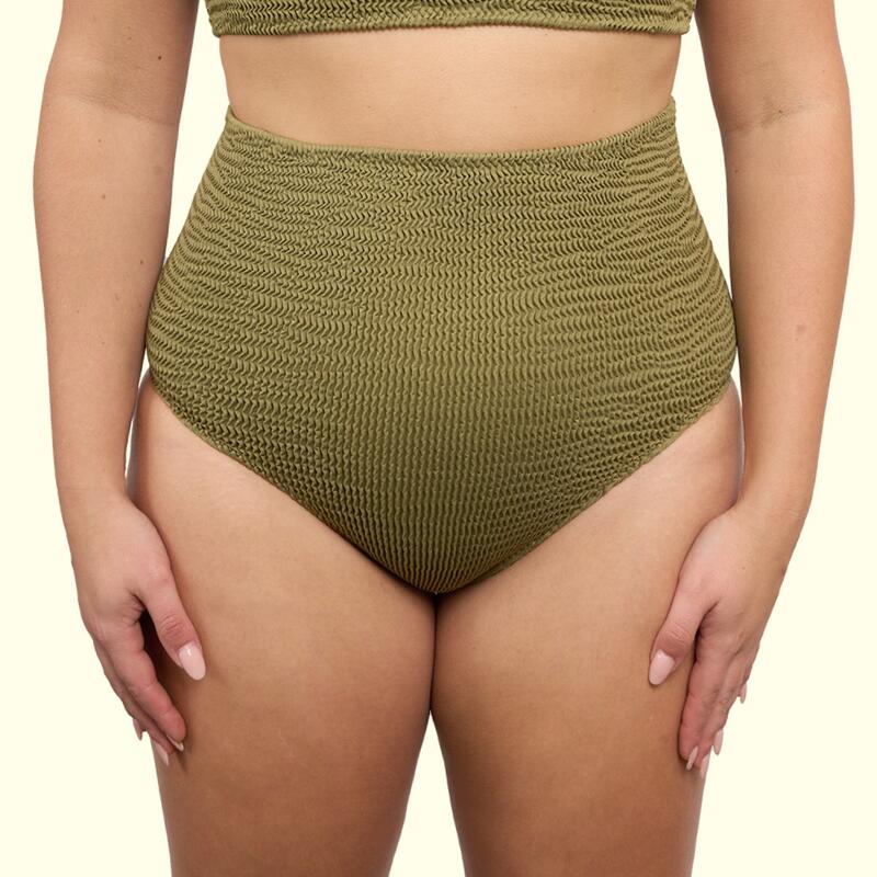 Braguita Bikini Mujer Calamoon Super Alta Verde Pistacho