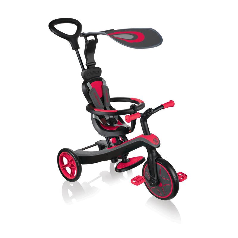 Tricycle évolutif pour bébé EXPLORER 4 en 1 - Rouge