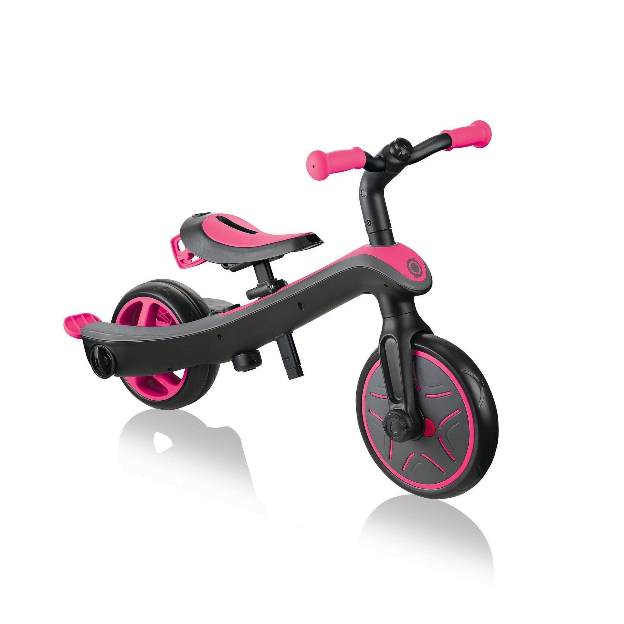 Scooter / Triciclo / Draisienne Explorer 4 in 1 rosa fucsia