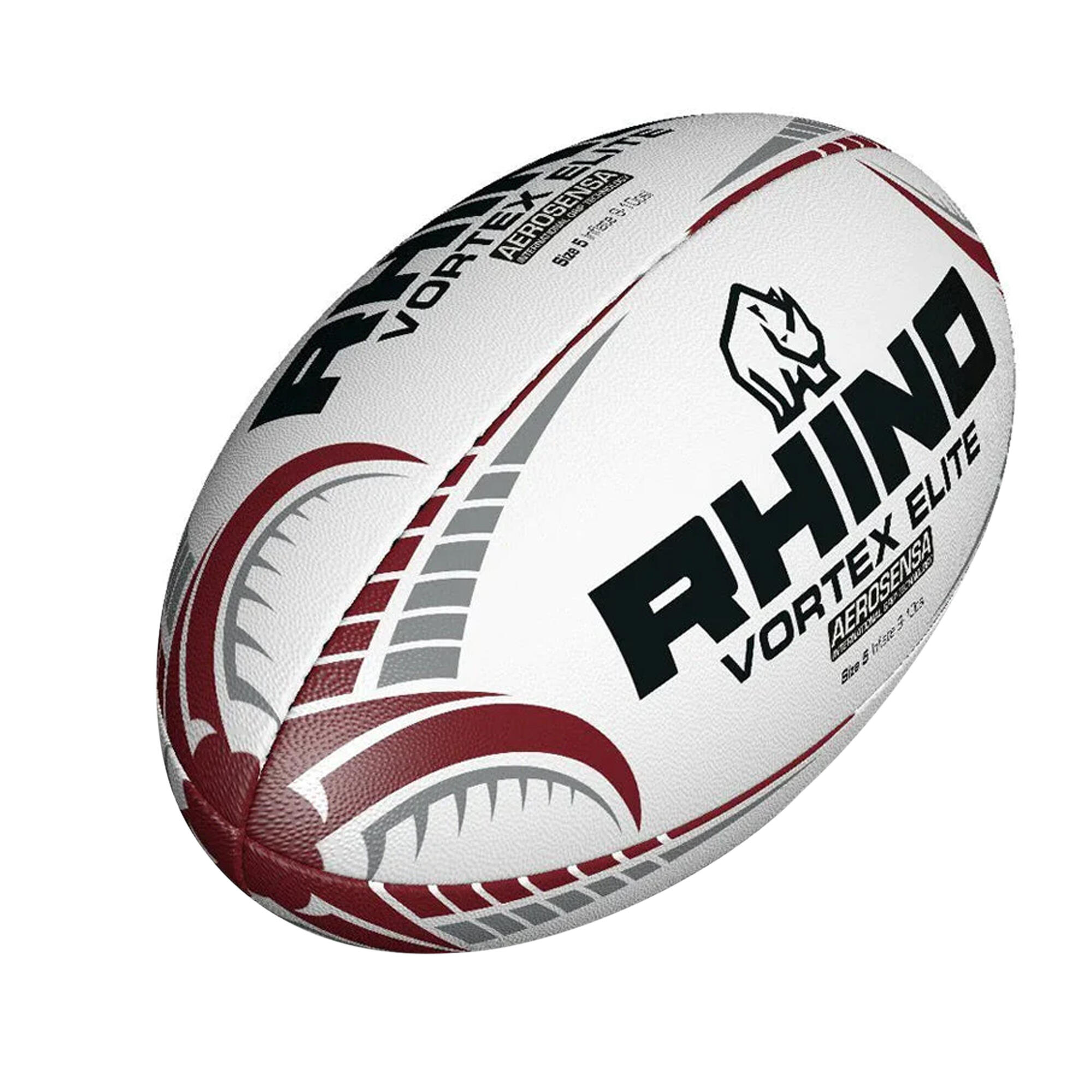 Vortex Elite Rugby Ball (White) 2/3