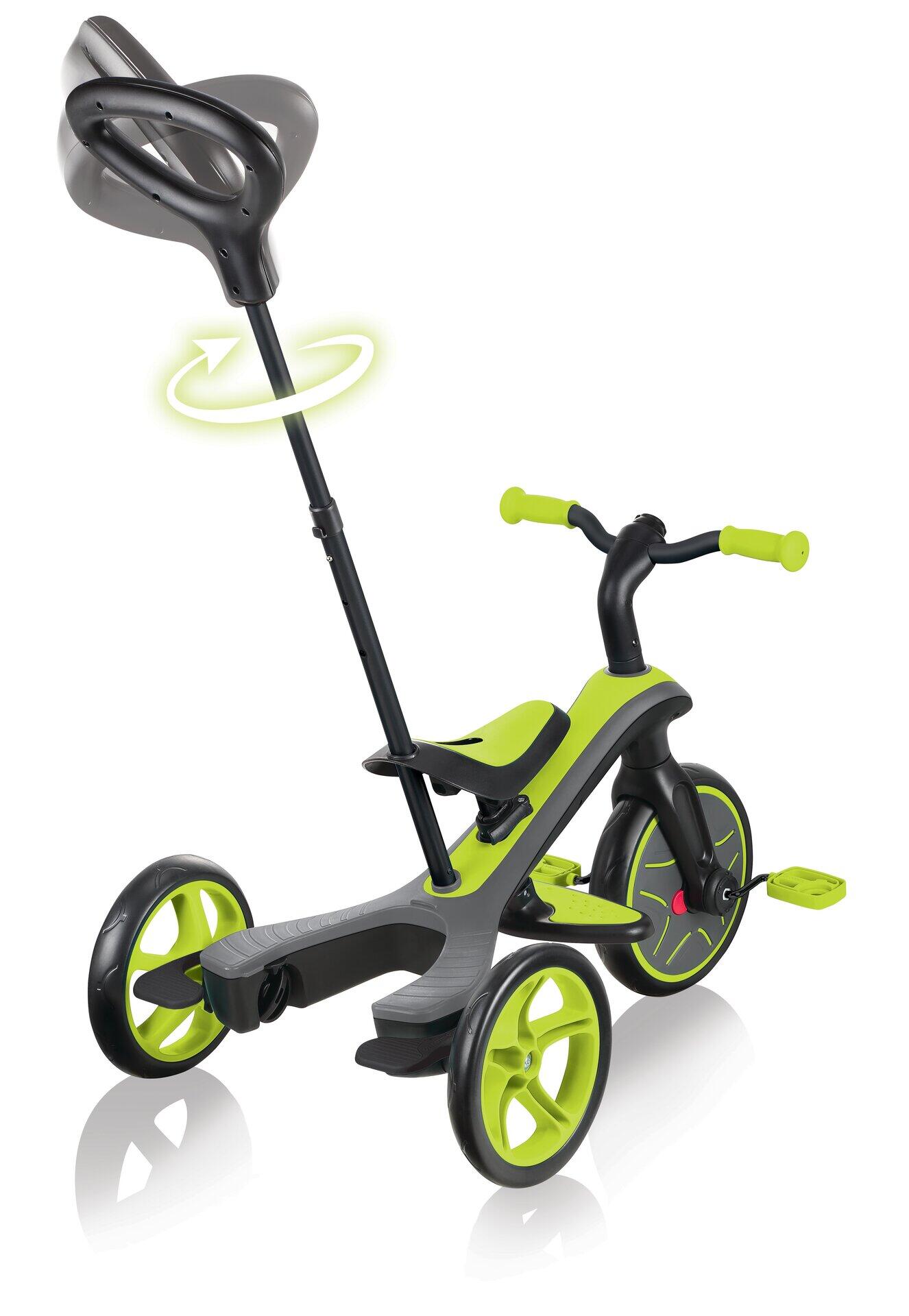 Globber Explorer Trike 4 in 1 with Parent Handle - Lime Green 7/7
