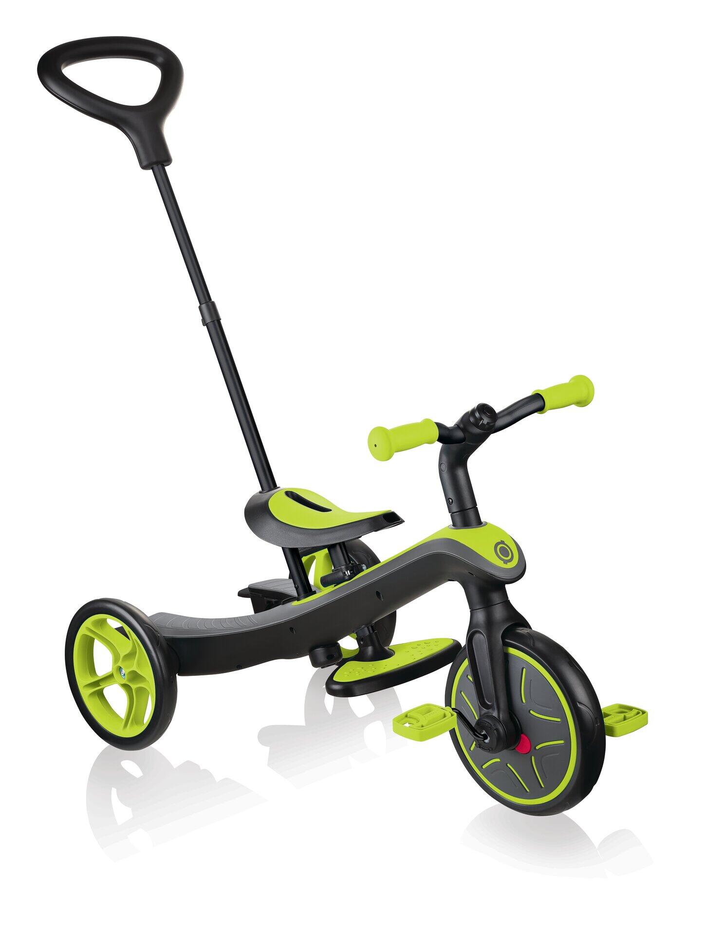 Globber Explorer Trike 4 in 1 with Parent Handle - Lime Green 4/7