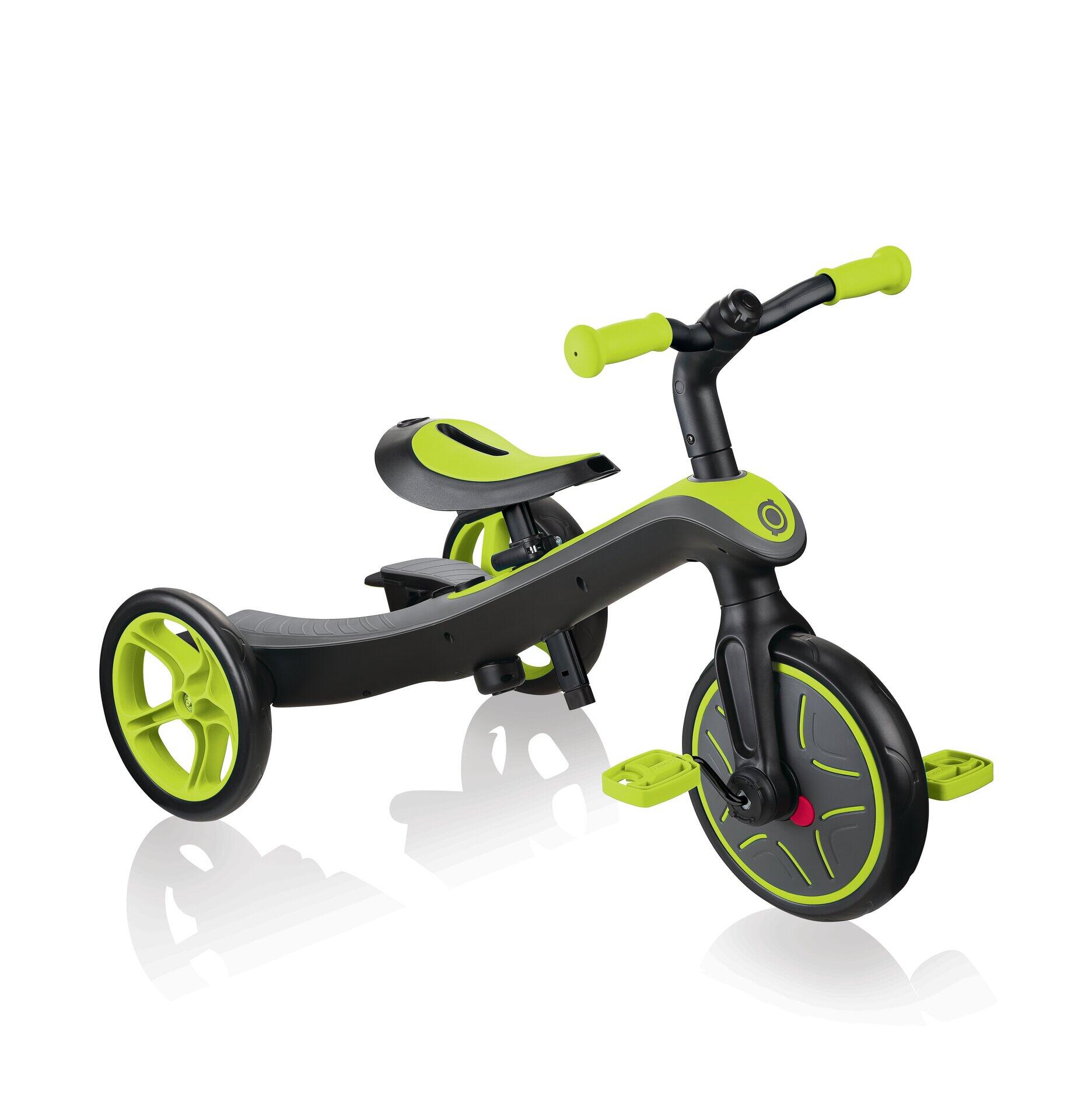 Globber Explorer Trike 4 in 1 with Parent Handle - Lime Green 5/7