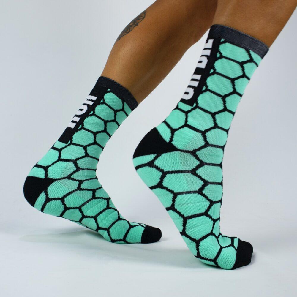 Calcetines Deportivos Running Perro Loco unisex Run Or Die Azul 2/3