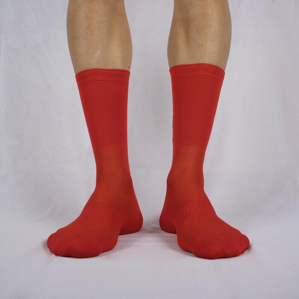 Calcetines Deportivos Ciclismo Perro Loco unisex Ultralight Rojo 3/3
