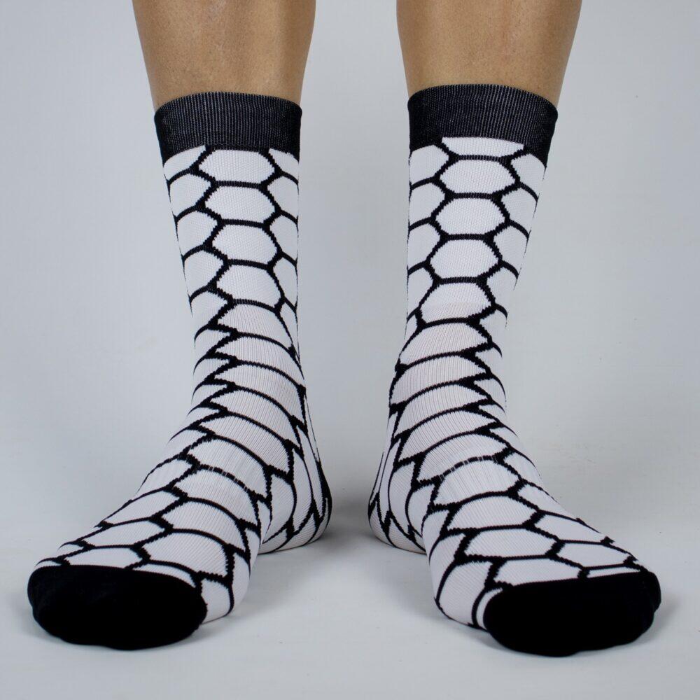 Calcetines Deportivos Ciclismo Perro Loco unisex RIDE OR DIE Blanco 3/3