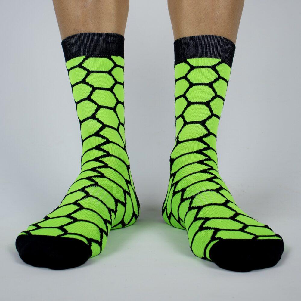 Calcetines Deportivos Ciclismo Perro Loco unisex RIDE OR DIE Verde 3/3