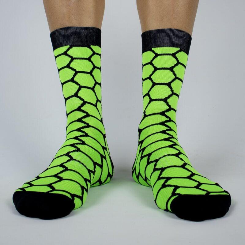 Calcetines Deportivos Ciclismo Perro Loco unisex RIDE OR DIE Verde