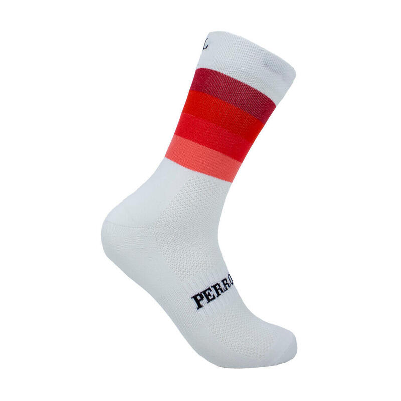 Calcetines Deportivos Ciclismo Perro Loco unisex Widow Blanco & Rojo