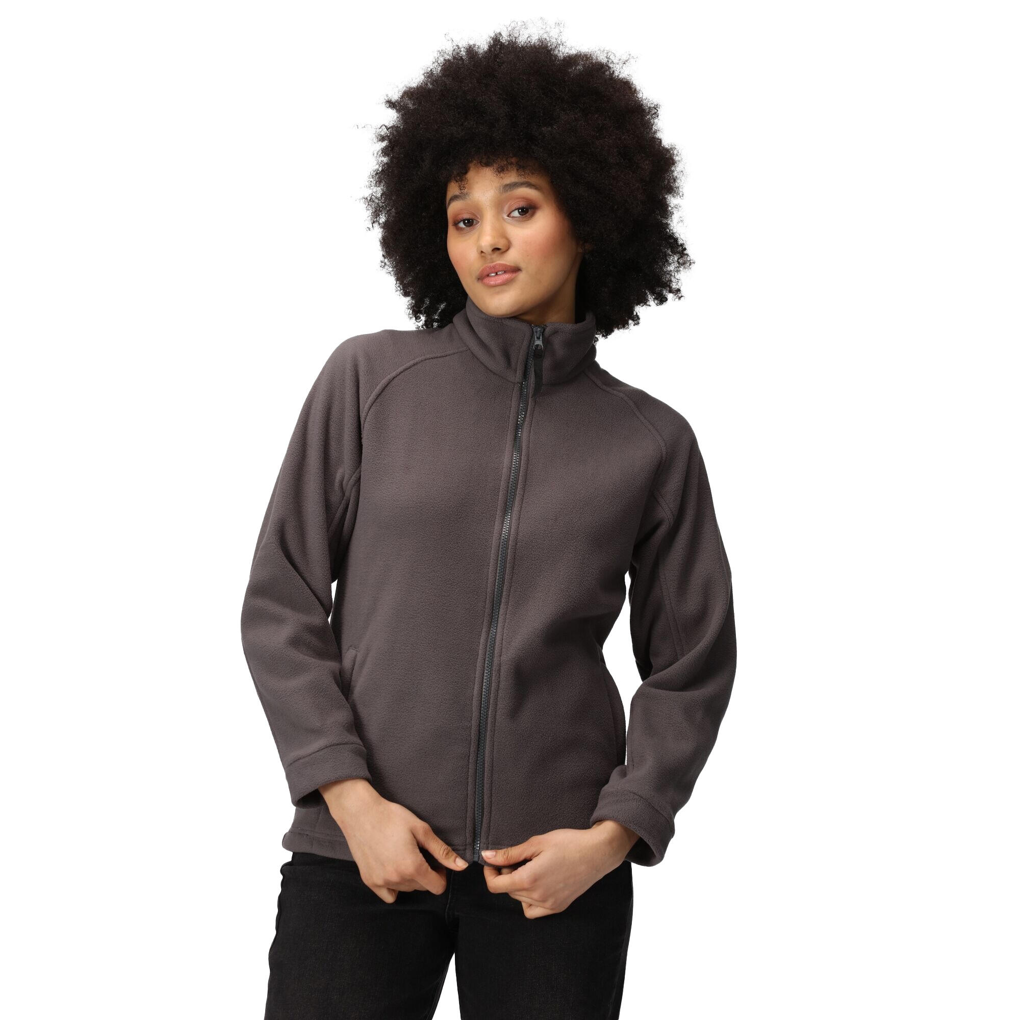 Womens/Ladies Thor III AntiPill Fleece Jacket (Seal Grey) 3/4