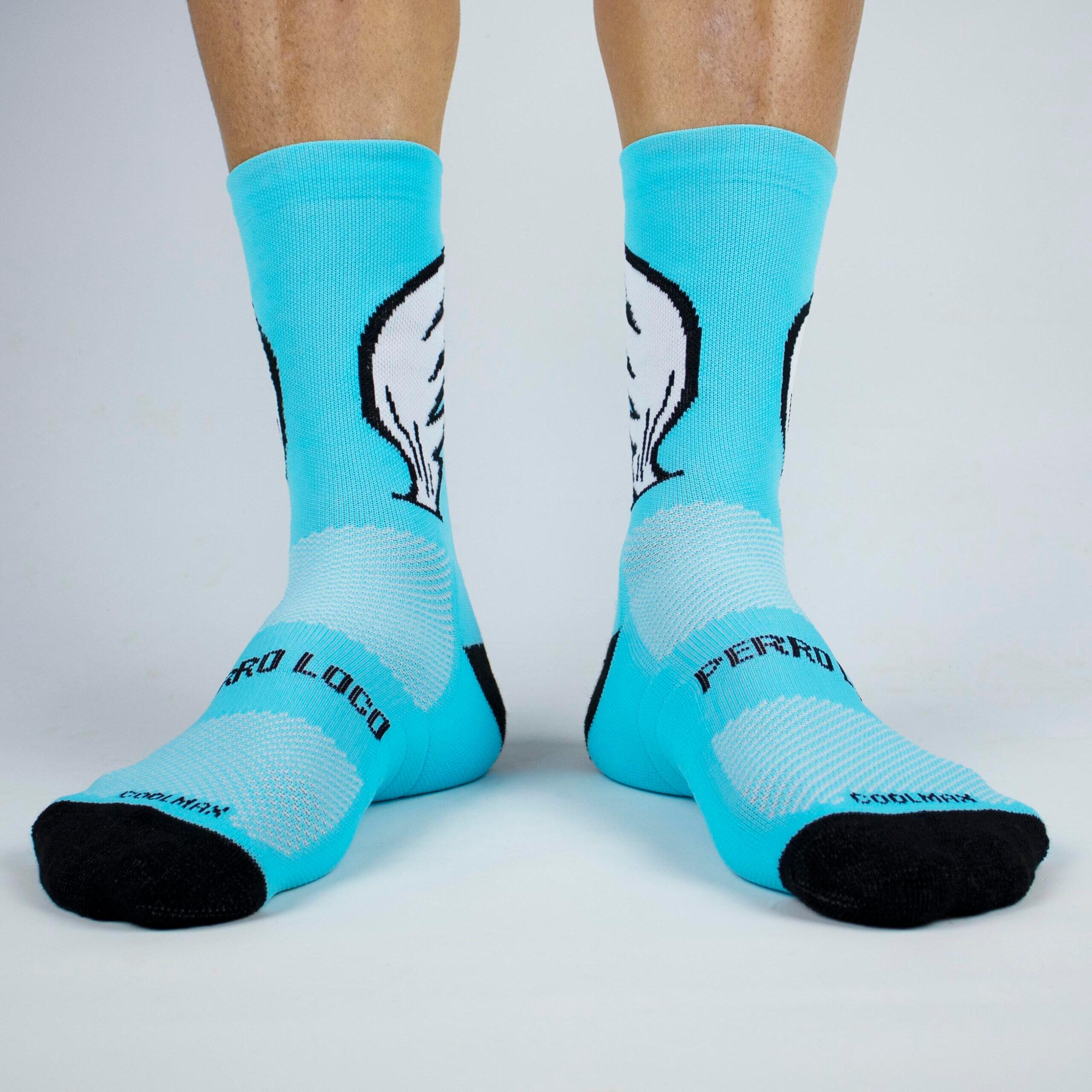 Calcetines Deportivos Running Perro Loco unisex Hermes Azul 3/3