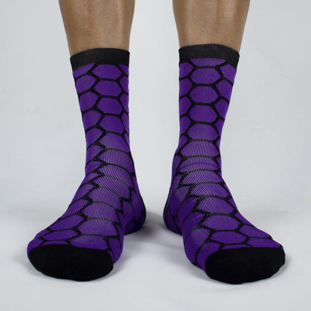 Calcetines Deportivos Running Perro Loco unisex Run Or Die Morado 3/3