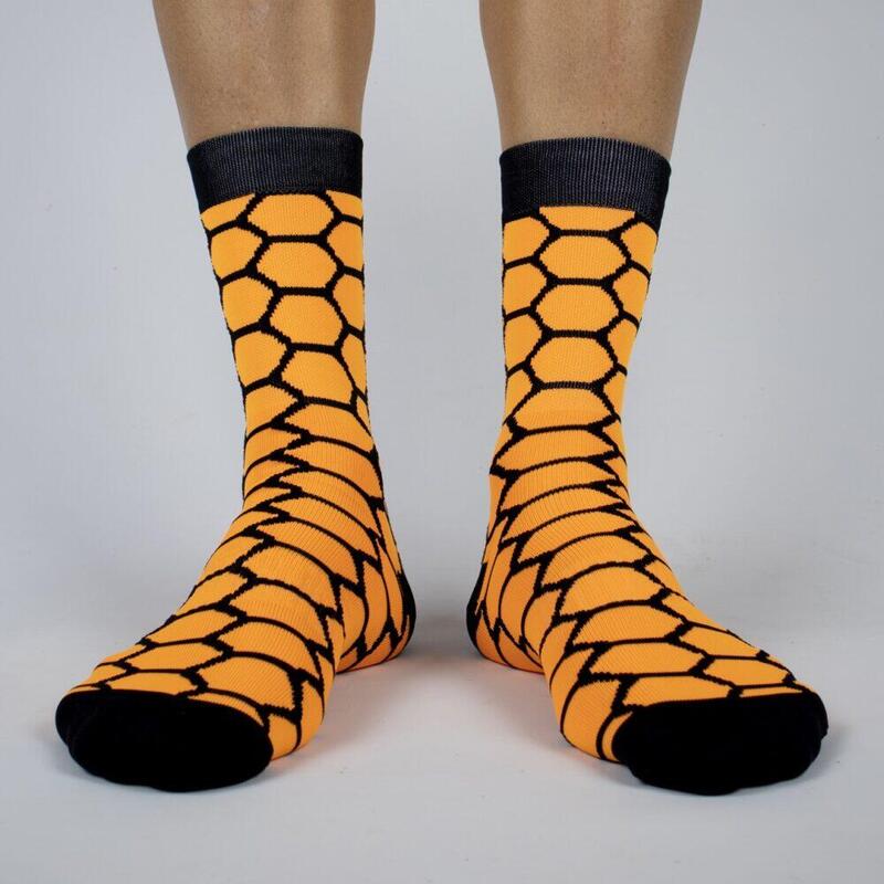 Calcetines Deportivos Ciclismo Perro Loco unisex RIDE OR DIE Naranja