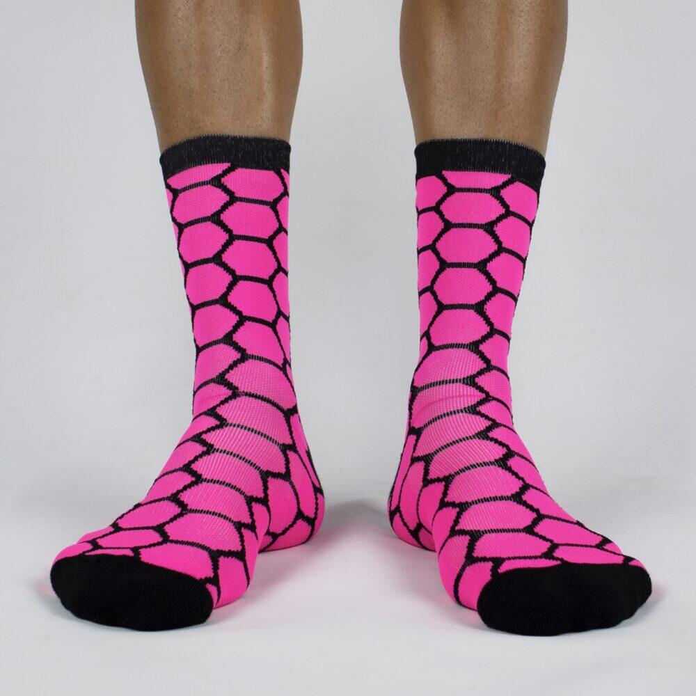 Calcetines Deportivos Running Perro Loco unisex Run Or Die Rosa 3/3